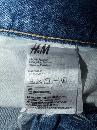 Pantalón corto vaquero H&M Ripped Talla 32