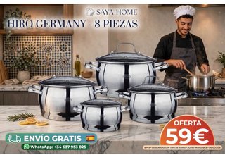 Ollas SAYA HOME HIRO GERMANY - 8 Piezas