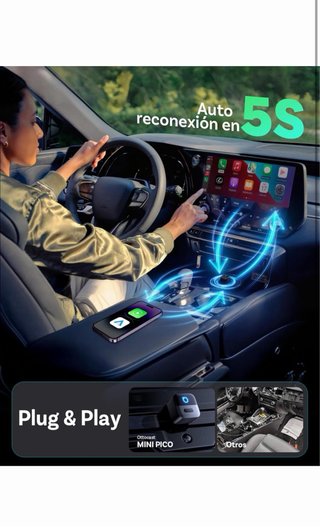 Ottocast Mini CarPlay Android Auto Inalámbrico
