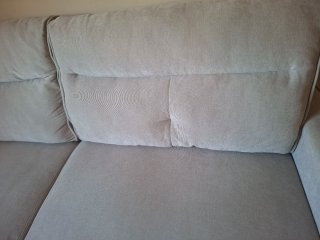 Sofá cama 3 plazas beige nuevo.