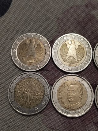 Lote de 8 Monedas de 2 Euro