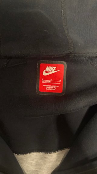 Nike Tech Fleece Sudadera Niño Negra Gris