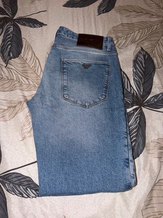 Vaqueros Emporio Armani Rectos Lavado Azul