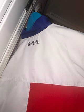 Chaqueta Lacoste Original Blanca/Roja/Azul