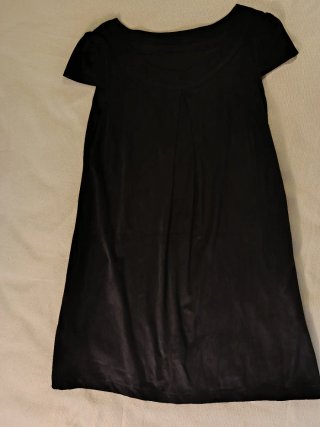Vestido antelina azul marino mujer