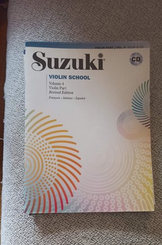 Libro Suzuki Violin School Vol. 1,2,4 y 5