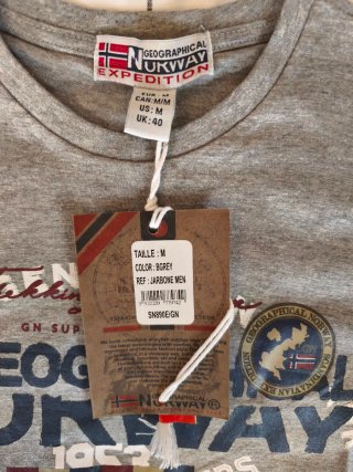 Camiseta Geographical Norway Expedition Gris