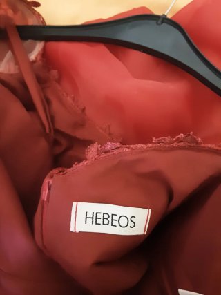 Elegante vestido fiesta burdeos Hebeos Talla L