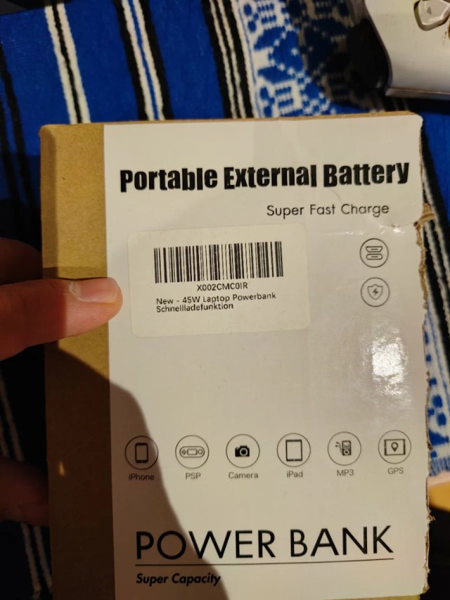 Batería Portátil 30.000MAH 45W Carga Rapida