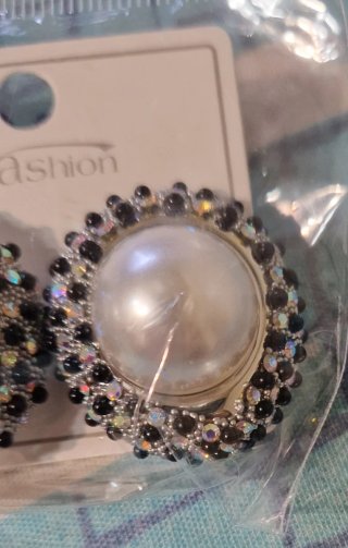 Orecchini donna perla e strass