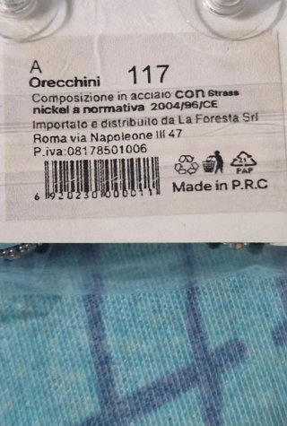 Orecchini donna perla e strass