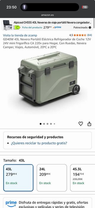Nevera Portátil 42.5L GD40-W