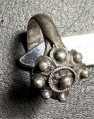 Anillo Botón Charro Plata Ley - Para Reparar