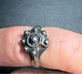 Anillo Botón Charro Plata Ley - Para Reparar