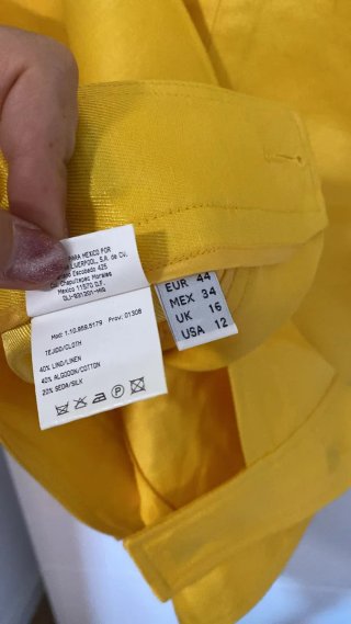 Pantalones amarillos Roberto Verino Talla 44