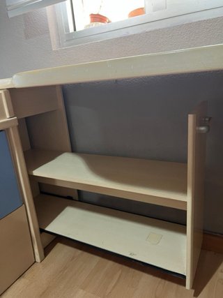 Escritorio madera ingeniería cajonera zapatero