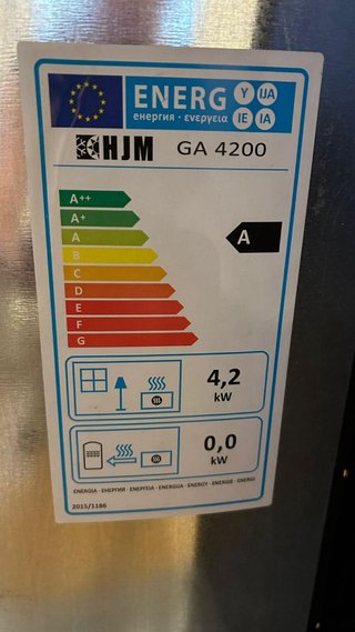 Estufa de gas HJM negra