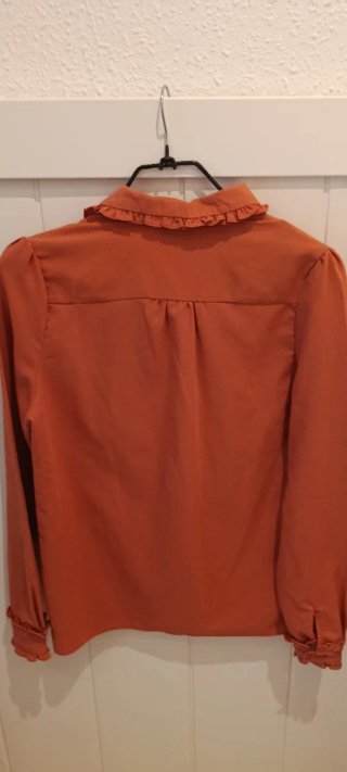 Pepaloves terracotta ruffle blouse - Size 2 (S)