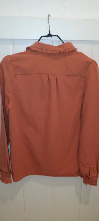 Pepaloves terracotta ruffle blouse - Size 2 (S)