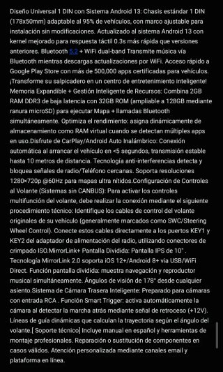 Radio Coche AWESAFE Android 13.0 2GB+32GB
