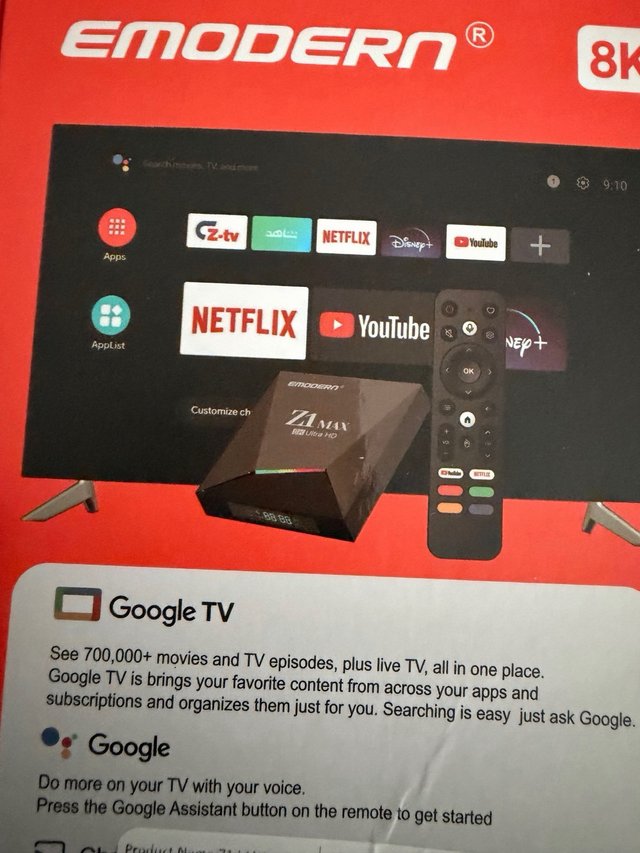 EMODERN Z1 MAX TV BOX 8K