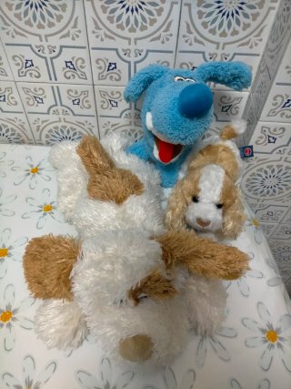 Lote 3 perros peluche