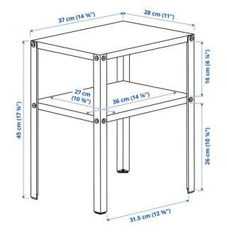 Mesita auxiliar IKEA negra