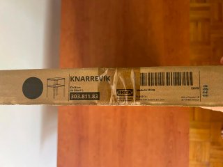 Mesita auxiliar IKEA negra