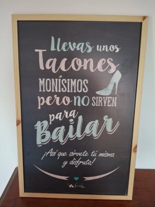 Cartel Decorativo Llevas unos Tacones