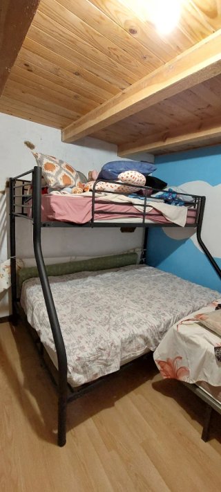 Cama alta doble metal