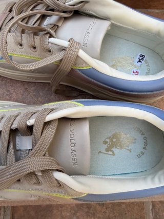 Zapatillas U.S. Polo Assn. Beige y Azul