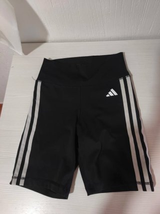 Mallas Adidas Negras con Rayas Blancas