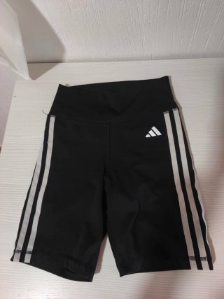 Mallas Adidas Negras con Rayas Blancas