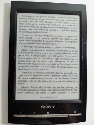 Sony E-reader PRS-T1 Negro