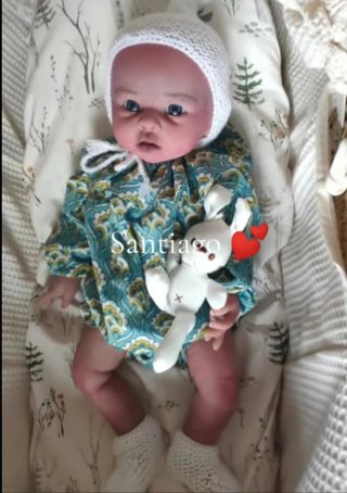 Bebé Reborn Silicona Niño 50cm pintado a mano