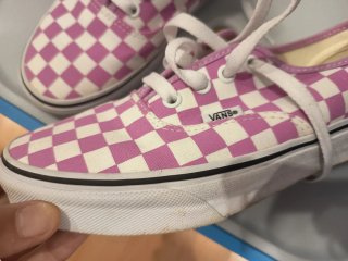 Vans Mujer Cuadros Rosa y Blanco