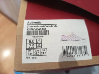 Vans Mujer Cuadros Rosa y Blanco