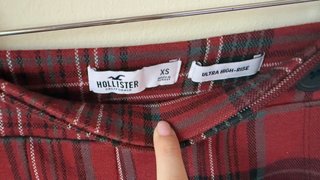 Falda pantalón cuadros roja
