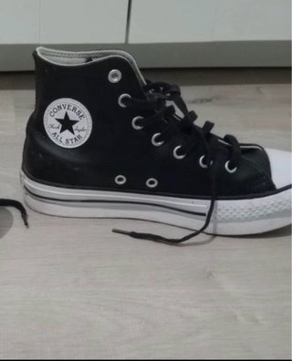 Converse de cuero negro