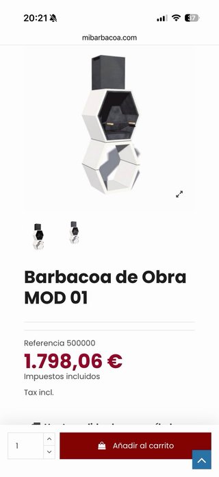 Barbacoa moderna diseño hexagonal