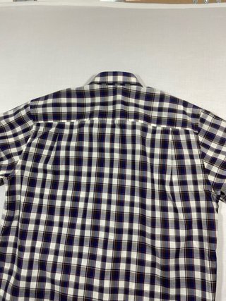 Camisa Lacoste Cuadros Azul y Blanco Talla L