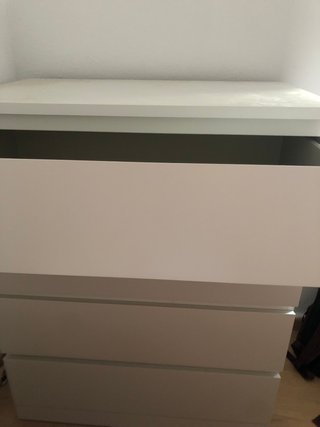 Cómoda Malm 4 cajones blanca