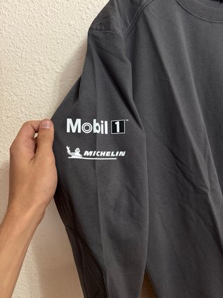 Camiseta Porsche Oficial Gris Manga Larga Talla M
