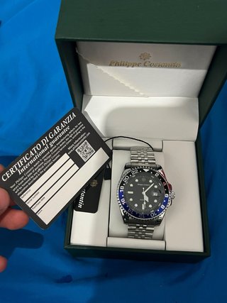 Reloj Philippe Costantin Negro y Plateado