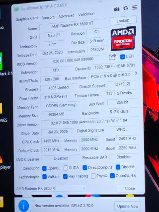 XFX RX 6800 XT MERC 319 Tarjeta Gráfica.