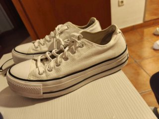 Converse blancas plataforma talla 38