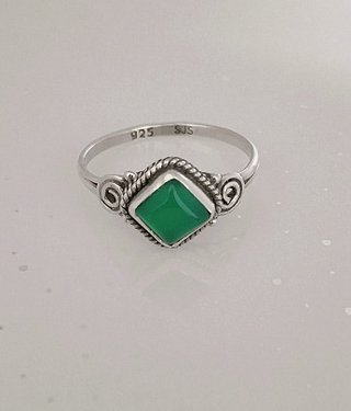 Anillo Plata 925 Aventurina Verde