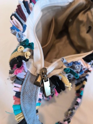 Bolso bandolera tejido multicolor