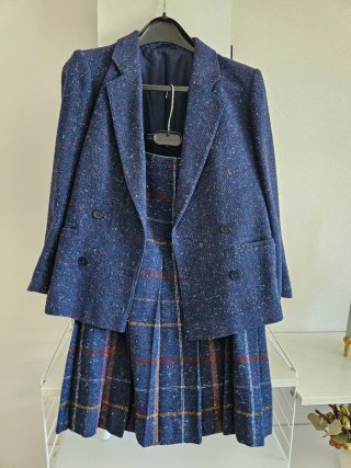 Traje Vintage Falda y Blazer Talla M