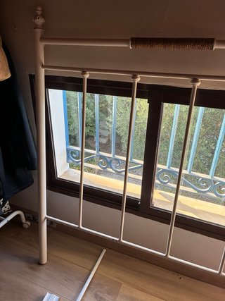 Cabecero y Mesita de forja con cajón